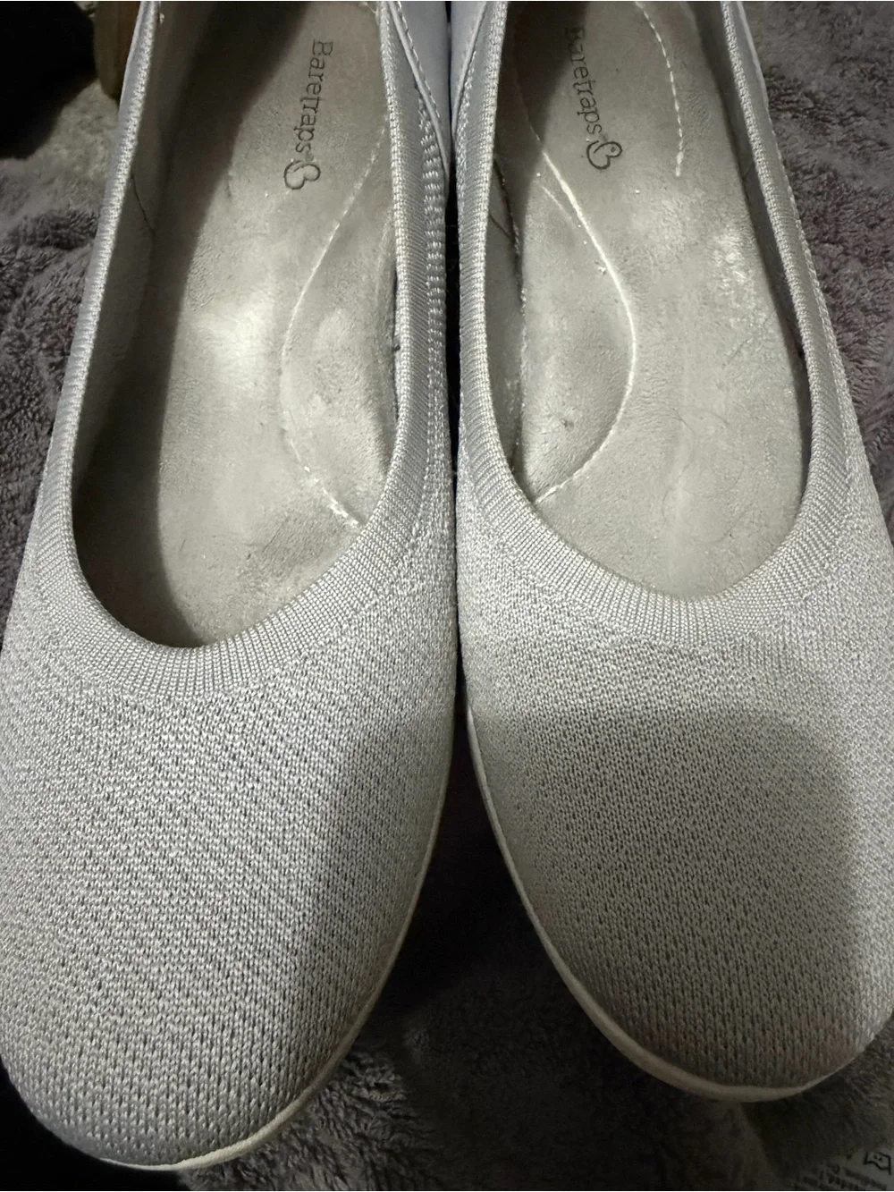Women's Slip-On Knit wedge — Light Silver